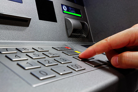 按按 EPP 键盘现金商业卡片金属经济安全代码按钮银行技术图片