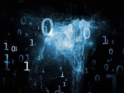 电子计算数字解决方案公式知识卷须代码虚拟现实计算机蓝色长方形密码图片