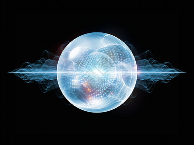 浪潮粒子的魔法蓝色基本粒子质量渲染量子作品设计虚拟现实预言光子图片