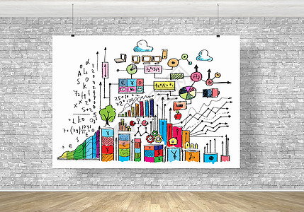 挂横幅草图办公室教学海报领导标语营销教育绘画战略图片