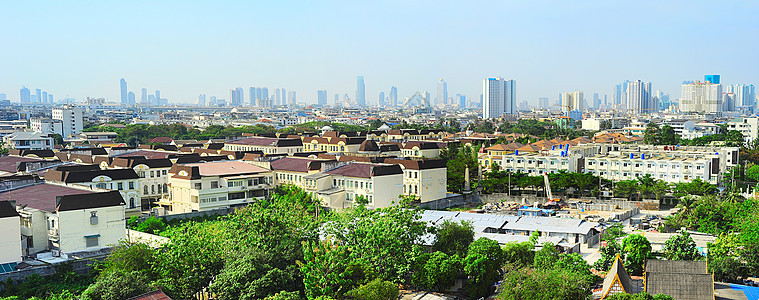 曼谷郊区街道摩天大楼住宅全景文化国家房子公寓首都场景图片