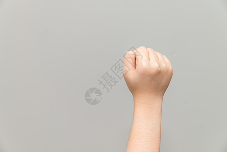 握紧拳头商业压力离合器手指帮助成功手腕信号身体灰色图片