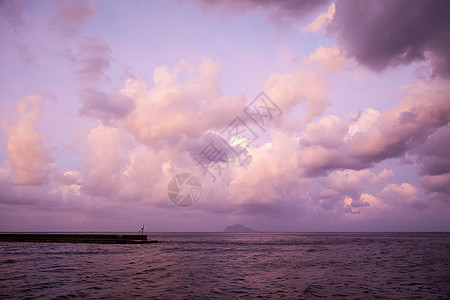 夜夜天空墙纸海洋反射场景橙子天气海滩地平线风景蓝色图片