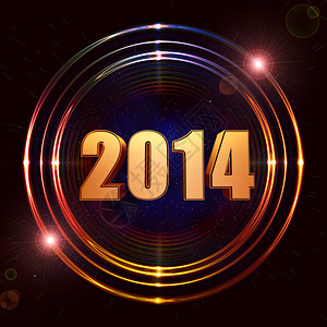 闪亮金环上的新年2014年图片