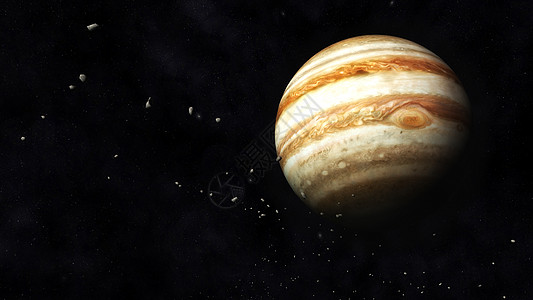 木星和小行星图片
