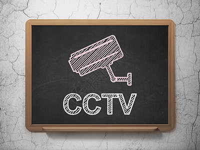 保护概念 Cctv摄像机和黑板背景闭路电视相机代码技术犯罪裂缝白色安全黑色网络木板图片