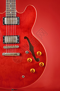 红电吉他背景红色合金音乐家岩石音乐力量指板声学乐器图片