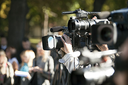 录像摄像机通讯员电视台电视视频会议播送发布会活动摄像师镜片图片