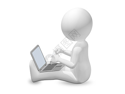带膝上型电脑的男子互联网白色上网屏幕输入笔记本电子邮件电子产品工具键盘图片