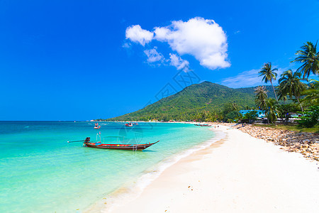 泰国天堂 彭干热带岛的高昌港山脉墙纸异国太阳海滩旅游蓝色风景热带冒险图片