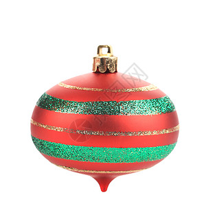 圣诞树装饰金子红色季节性绿色庆典条纹螺旋假期白色装饰品图片