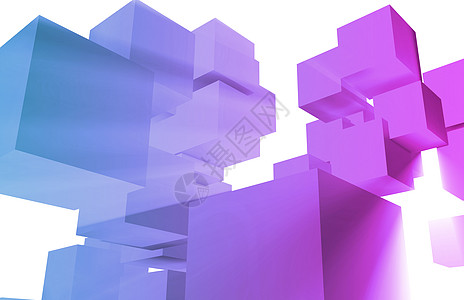 抽象块反射立方体正方形商业科学建筑学插图组织团体盒子图片