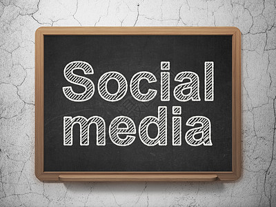 社交媒体概念 黑板背景的社会媒体社会媒体扇子黑色木板社区学习粉笔灰色软件白色博客图片