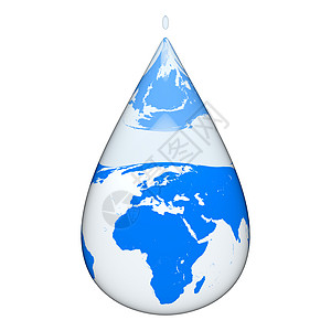 地图水滴素材地球内水滴饮用水生态全球液体插图环境世界雨滴白色行星背景