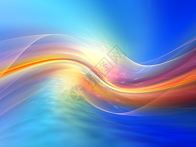 分形波的可视化正弦波流动墙纸设计数学溪流曲线技术渲染辉光图片