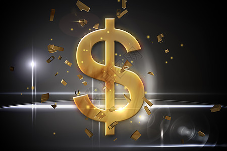 黄金美元符号经济货币金融技术绘图银行业黑色计算机财富背景图片