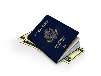 护照和100美元附注)图片