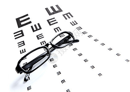 眼图和眼镜验光师近视黑色医疗镜片测试阅读医生考试健康图片