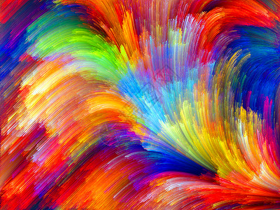 颜色波渲染创造力幻觉运动作品光谱设计拼贴画想像力色迹图片