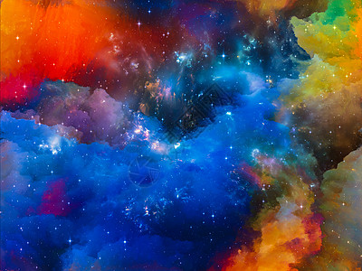 色彩多彩星云大爆炸星星作品想像力宇宙辐射元素灰尘渲染创造力图片