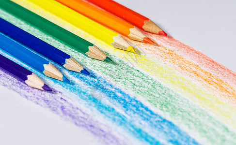 彩虹铅笔素描创造力团体蓝色艺术娱乐艺术家蜡笔绘画学校图片