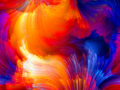 色彩多彩的回滴笔触拼贴画元素幻觉光谱旋转想像力设计创造力轨迹图片