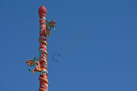 宗伯里中国寺庙的龙雕中国风作风格力量天堂金子旅行宗教历史雕像异国文化雕塑图片