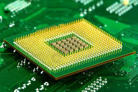 微处理器处理器宏观木板科学主板硬件半导体芯片电子绿色图片