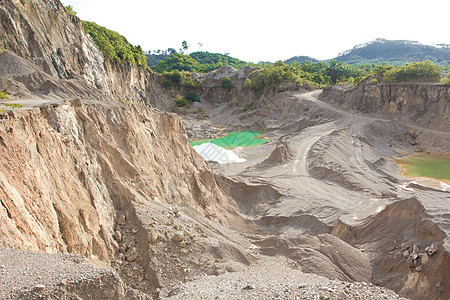 采矿工业中的蓝湖地面煤矿露天矿石环境生态陨石硫化物资源矿业图片