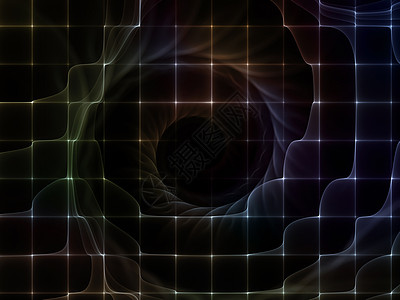 虚拟空间正弦波科学辐射渲染力量旋转曲线漩涡网格数学图片