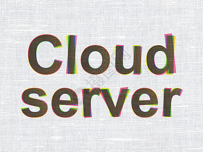 云层技术概念 织布纹理背景的云服务器背景