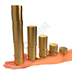 手握的硬币金融金子手指商业女性男人收益银行经济库存图片