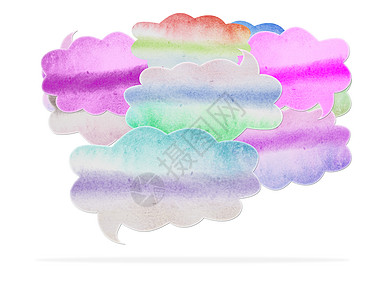 抽象水彩音语音泡形墨水草图光谱创造力互联网写意网络收藏画家演讲图片