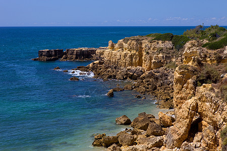 沿海海岸岩石波浪风景悬崖旅游场景天空反射环境热带图片