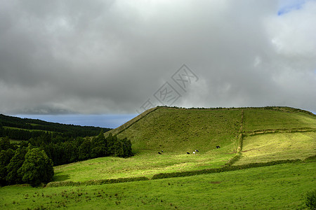 亚速尔草地路线农村土地蓝色海岸世界岩石闲暇小路图片