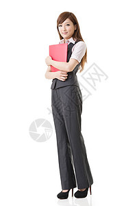 亚洲的笑笑女商务人士商业文档人士商务工作女性就业员工职业女士图片