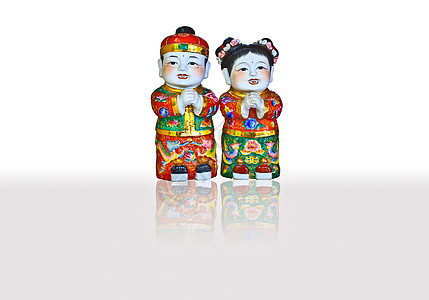 中国洋娃娃玩具衣服纪念品古董戏服文化女孩女性艺术公告图片