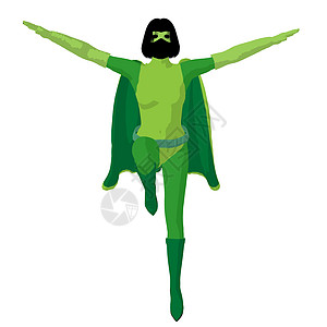 超级英雄 I 说明 Silhouette英雄对手主角恶棍剪影女性女士漫画插图超能力图片