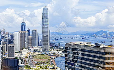 香港天线运输天空游客垃圾港口观光帆船城市天际蓝色图片