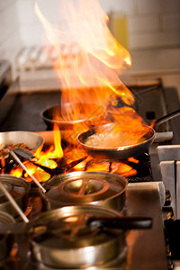 厨房炉灶厨师烹饪裁剪搅拌燃烧防范工作用具火炉措施食谱餐厅图片