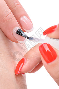 修指甲 使用清晰的炼油女性手指美容院温泉美甲工作治疗皮肤指尖刷子图片
