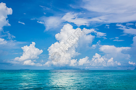 云云天海蓝蓝色海洋地平线天空海浪海滩海景环境波纹反射图片