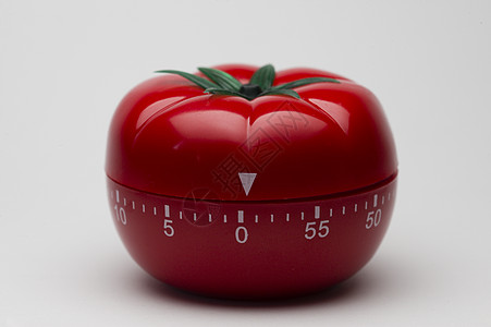 番茄工作法波摩多洛技术记忆报酬工作警报学习烹饪技术时间产品红色背景
