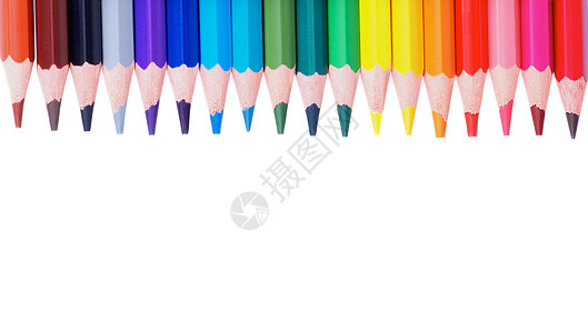 色彩多彩的笔边框紫色波形绿色宏观红色棕色橙子曲线蜡笔木头图片