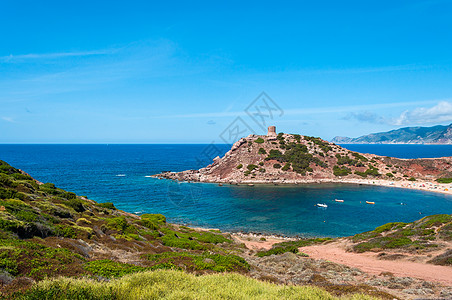 撒丁岛海岸景观海浪旅游日落天空旅行阳光门廊蓝色风景支撑图片