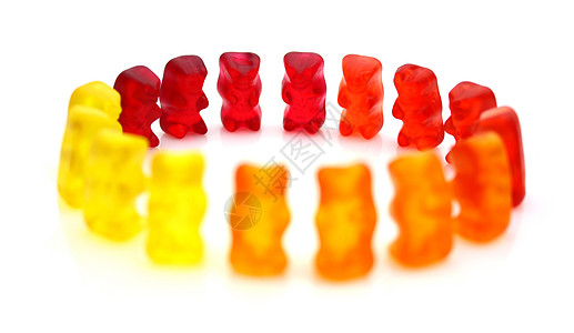 甘米熊宏观水果垃圾软糖饮食凝胶团队糖果孩子们味道图片