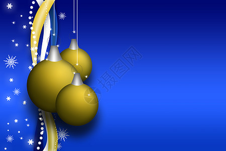 蓝蓝色圣诞节装饰品礼物火花插图假期框架星星雪花庆典卡片图片