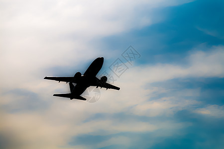 飞机起飞商业假期天空旅游技术航班翅膀航空跑道蓝色图片