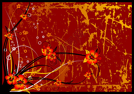 抽象光速矢量春花背景书法风格装饰分支机构滚动植物曲线框架衬套叶子背景图片
