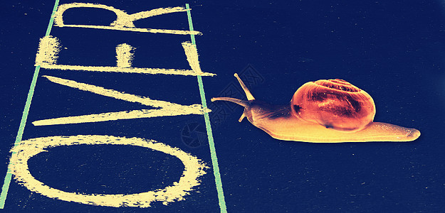 黑色黑粉笔板上的钉子手写在单词上商业想法动机蜗牛概念一个字蚕豆教育动物粉笔画图片
